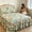Green-54x75IN, variant on Size Floral Ruffled Bed Skirt 3-Piece Set, Soft Brushed Microfiber All-In-One Bed Sheet with 2 Pillowcases, Elastic Deep Pocket Floral Print Bedspread with Double Layer Ruffle
