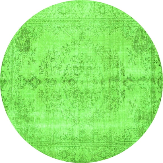 Ahgly Company Indoor Round Persian Green Traditional Area Rugs, 6' Round