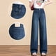 thumbnail image 1 of jeans de Mezclilla para Mujer de Talle Alto, Estilo Suelto de Pierna Ancha, jeans Azul Profundo de Pierna Recta, Verano 2026., 1 of 13