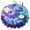 Purple Blue Tie, variant on Colorful Tie Dye Pattern Round Tablecloth 60"x60",Wrinkle Wipeable Table Cloth for Kitchen Dining Room Picnic Patio Party