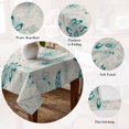 thumbnail image 5 of Teal Boho Table Cloth Waterproof Tablecloths, Vintage Pattern Ethnic Flower Tribal Leaf Tablecloth Dining Table Cover for Kitchen Party Tabletop Outdoor, Rectangle Tablecloth 54x108 Inch, 5 of 9
