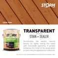 thumbnail image 5 of Storm Stain Dual Dispersion Transparent Stain + Sealer, Teak, 1 Gallon, 5 of 10
