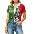 thumbnail image 2 of Women's Football Graphic T-Shirt, Women's Printed Short Sleeve Sports Top - Fashion Athletic Workout Shirt for Gym and Casual Wear for Soccer Tournament 2026 Deep Red Size: XL, 2 of 5