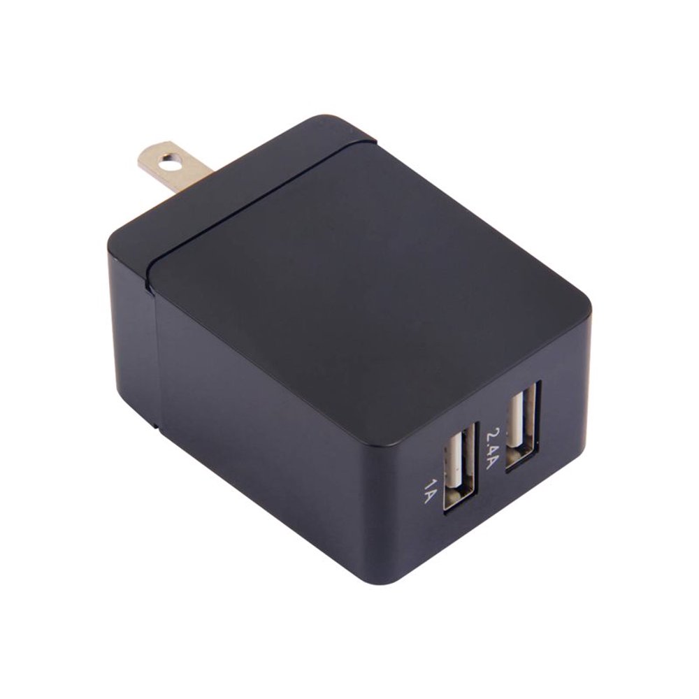 Blackweb 3.4A Dual Usb Wall Charger, Black