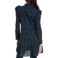 thumbnail image 2 of Sail to Sable womens  Puff Sleeve Peplum Top, l, Green, 2 of 3