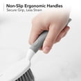 thumbnail image 5 of OVENTE Multipurpose Household Cleaning Kit, Deep Cleaning Brush Set with Wiper & Dustpan, Ergonomic Handle & Stiff Bristles, Ideal for Cleaning Kitchen, Bathroom, Dishes, Tiles & Sink, White CTB018WG, 5 of 10