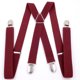 thumbnail image 1 of Sonducket Suspender Pantalones Correa con 4 Pinzas Fotografía Adultos Elástico Crossover Pantalones Brace Cinturón Clip Banquete Boda Negocios Accesorios de disfraces Vino rojo Sonducket AP003699-04, 1 of 6