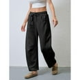 thumbnail image 2 of PUWEI Women's Barrel Leg Sweatpants High Waist Wide Leg Joggers Soft Lounge Pants with Pockets, 2 of 7