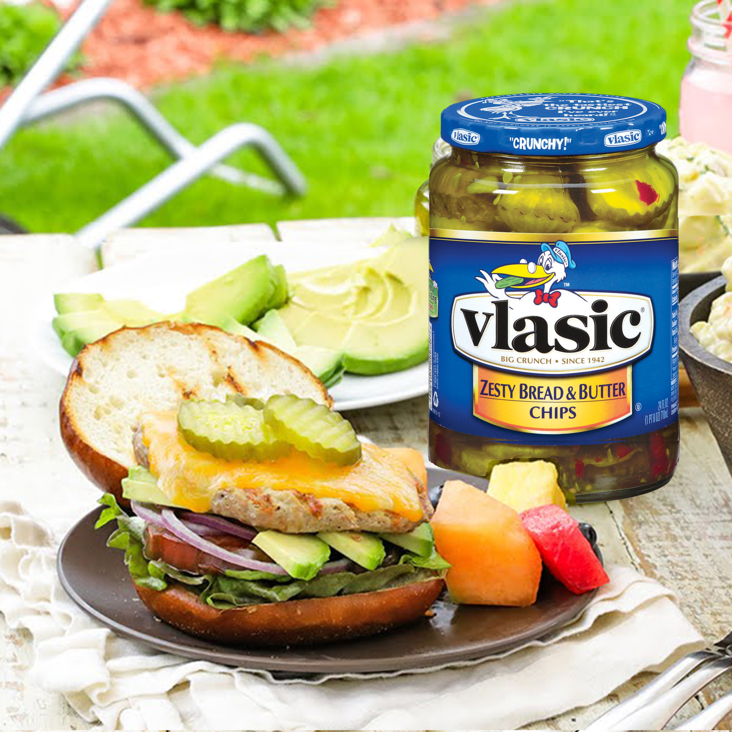 Vlasic Zesty Bread And Butter Pickle Chips Sweet Pickle Chips 24 Oz Jar Walmart Com Walmart Com
