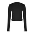 thumbnail image 7 of UAMVSH Crop Tops for Women Long Sleeve Slim Workout Cropped Tee T-Shirts Basic Soft Workout Clothes, 7 of 7