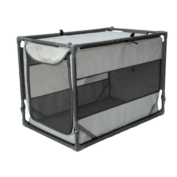 Sport Pet Designs Portable Folding Dog Kennel, Gray, Large