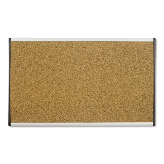 ARC Frame Cubicle Cork Board, 30 x 18, Tan Surface, Silver Aluminum Frame