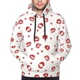 thumbnail image 3 of Zufioo Lips Kiss Design Fleece Comfortable Hoodie for Mens,Sweatshirt for Men,Pullover Hooded Sweatshirt for Men -Medium, 3 of 5