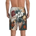 thumbnail image 5 of Cauagu Floral Head Dreamscape Print Pajama Bottoms for Men Sleep Pajama Shorts Elastic Waistband Sleep Pajama Short Men's PJ Shorts -3X-Large, 5 of 6
