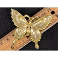 thumbnail image 3 of Alilang Golden Tone Shine Blue Green Crystal Rhinestones Enamel Butterfly Insect Brooch Pin, 3 of 4