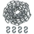thumbnail image 1 of Cadena de Barreras de Plástico Uxcell, Cadena de Seguridad Impermeable de Plástico Gris de 10 pies con Hebilla en Forma de S, 1 of 7