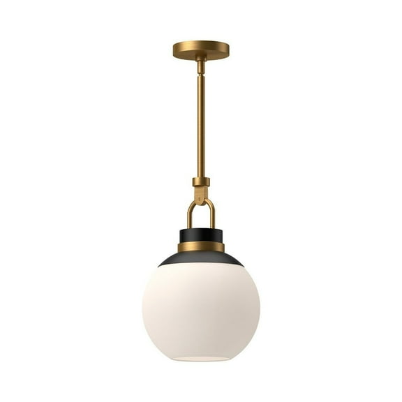 PD520512AGOP-Alora Lighting-Copperfield - 1 Light Pendant-18.38 Inches Tall and 11.88 Inches Wide-Aged Gold Finish-Matte Opal Glass Color