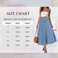 thumbnail image 2 of TEMOFON Womens Floral Maxi Skirt Elastic Waist Casual A-Line Long Skirt Summer Boho Flowy Beach Vacation Skirt with Pockets, 2 of 9