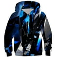 thumbnail image 2 of Tdoqot Boys Graphic Hoodies- Long Sleeve Pullover Cool Casual Kids Fashion Sweatshirt Blue Size 9-10 Years, 2 of 4