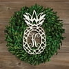 Personalized Antique White Wood Pineapple Plaque