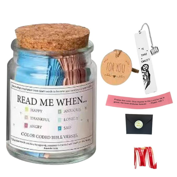 Bible Verse Jar, Read Me When Bible Verses Jar for Emotions and Feelings, Christian Gifts for Women, Graduation gift, Bible Verses in a Jar, Prayer Hope Jar