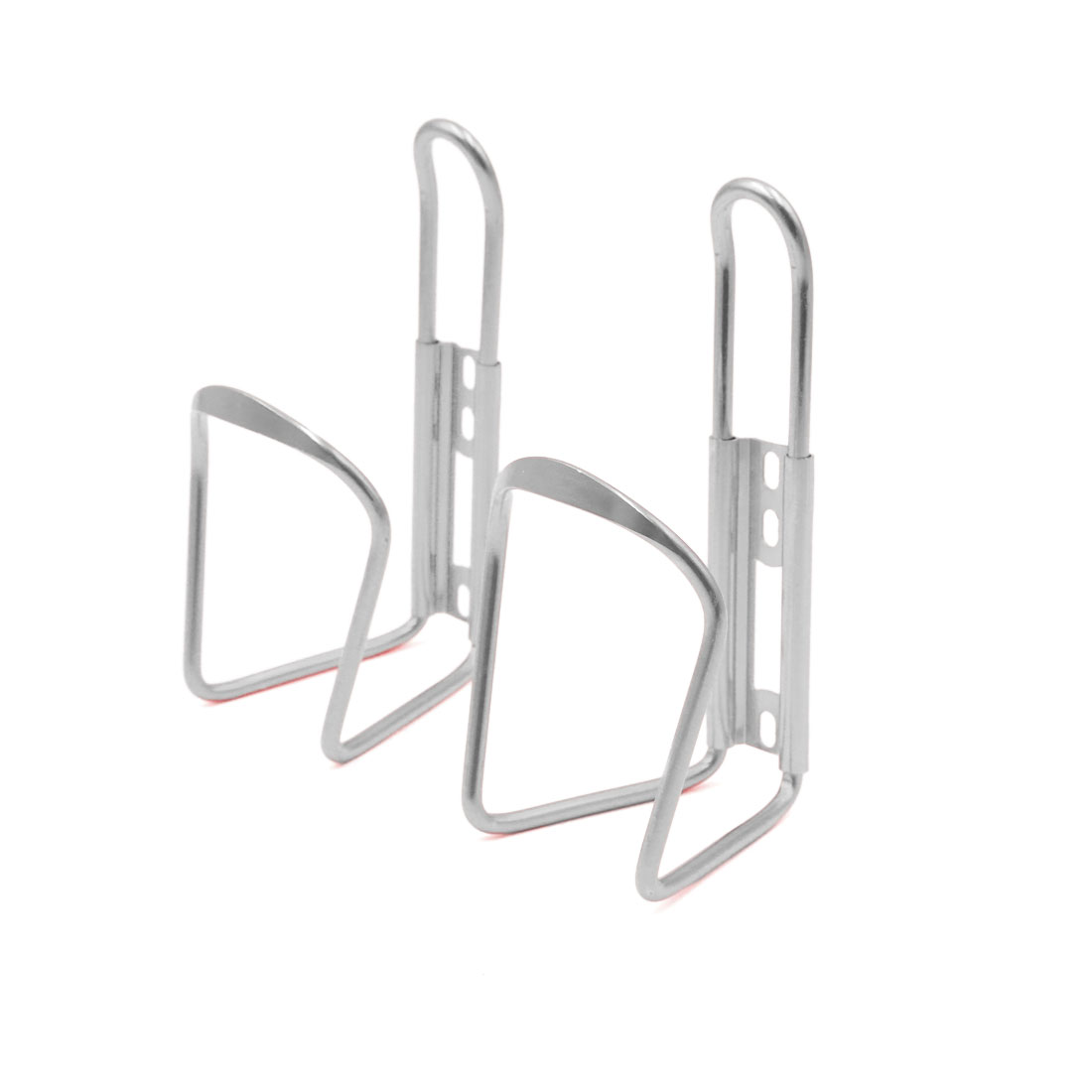 Unique Bargains 2Pcs Silver Tone Aluminum Alloy Bike Bicycle Drink