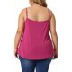 thumbnail image 3 of Camiseta sin mangas de encaje en la parte delantera para mujeres de talla grande, con escote en V y tirantes finos, 1X Fucsia, 3 of 6