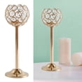 thumbnail image 4 of Candelero de cristal Candelero de diamante hogar candeliere decorativo Luz de para el Festival de cumpleaños de comedor 24cm Dorado, 4 of 8