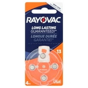 Rayovac Hearing Aid Batteries, Size 13, 4 ct