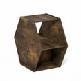 thumbnail image 2 of Furinno Modern Hexagonal Coffee Table with Open Storage in Amber Pine, 2 of 5