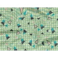 thumbnail image 5 of oneOone Rayon Light Mint Green Fabric Chevron & Triangle Geometric Sewing Material Print Fabric By The Yard 56 Inch Wide, 5 of 5