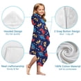 thumbnail image 7 of DarkBlue Dinosaurs Pattern Hooded Bath Towel，50"x30" for Ages 3 To 12 Kids, Quick Dry Lightweight Soft Microfiber Hood Beach Towel Cover Up for Kids, 7 of 7