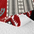 thumbnail image 5 of Manfei Bohemian Hippie Aztec Quilt King 3 Pieces,Western Cowboy King Coverlet Set,Red Turquoise,1 Bedspread and 2 Pillowcases, 5 of 7