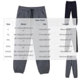 thumbnail image 4 of Men's Classic Jogger Sweatpants Elastic Drawstring Waist Solid Color Soft Casual Trousers with pocketsFor Walking Workout LoungeWear Gray 3XL, 4 of 4
