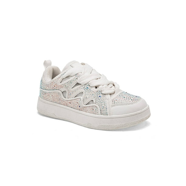 Tenis con cordones Exterior Textil Color Blanco Con Plata Para Mujer De RBCOLLECTION