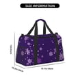 thumbnail image 3 of Fotbe Crystal Purple Snowflake Bolsa de Viaje con Estampado, Bolsa de Fin de Semana para Mujer con Compartimento para Zapatos, Bolsa de Gimnasio con Bolsillo Húmedo, 3 of 7