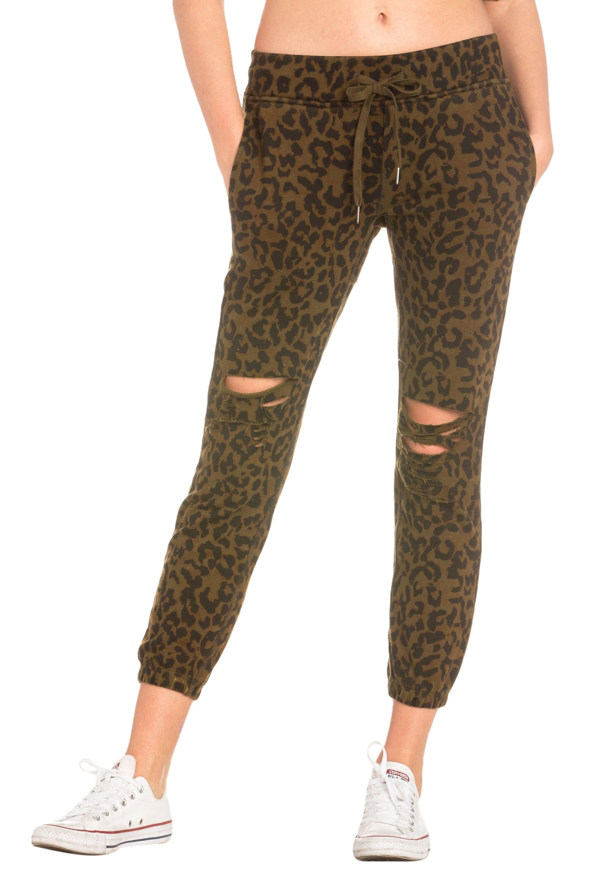women's leopard joggers
