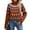 Red, variant on Women’s Turtleneck Knit Sweater Long Sleeve Pullover with Geometric Pattern Casual Winter Warm Top for Daily Wear Red M