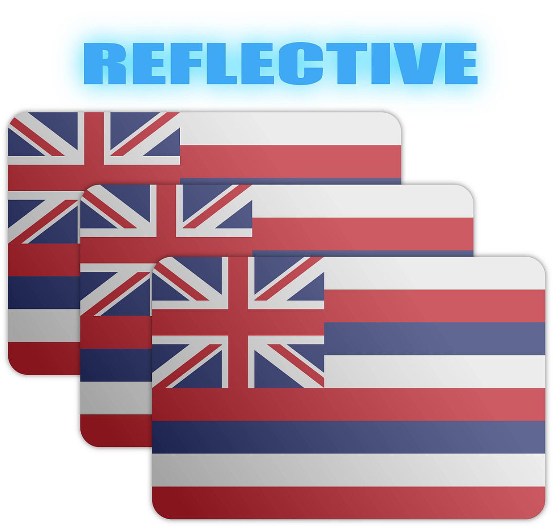 1x Sticker Honolulu City Flag Hawaii Bumper Decal Laptop Tablet PC Door Tool Box 