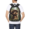 thumbnail image 4 of Balery Jungle Hat Bear Mochila para hombre y mujer - Tela Oxford 600D resistente - Gran capacidad, resistente al agua, ideal para la escuela, viajes y senderismo, 4 of 6