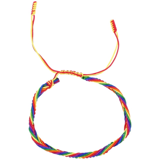 WEUVEB Custom Bracelet Woven Bracelet Multi Color 1 Set Adjustable Rope for Anniversaries