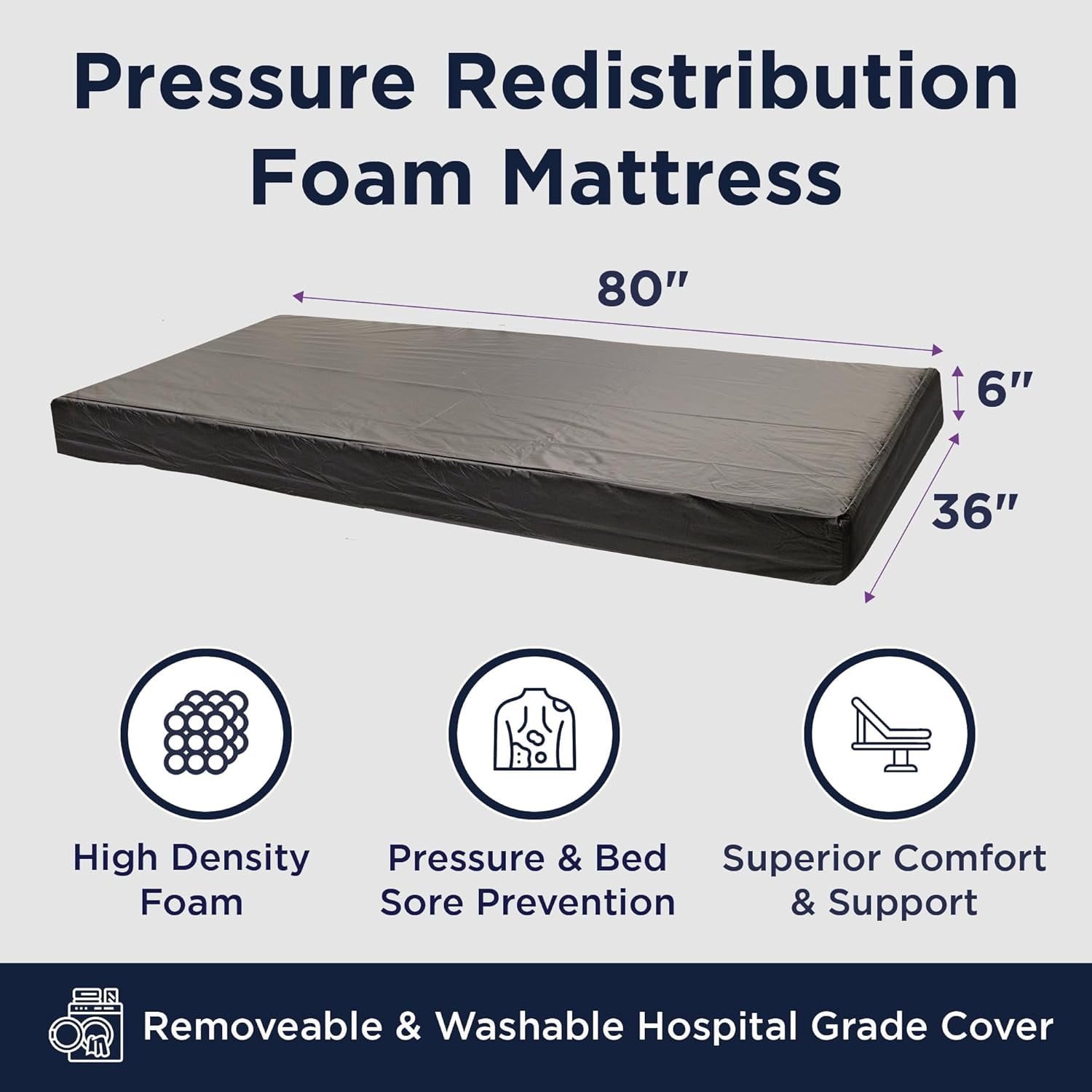 ProHeal Full Electric Hospital Bed Package With Overbed Table For Home - Rails and Mattress Included, Medical Bed - 36" x 80"