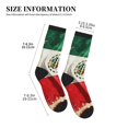 thumbnail image 3 of Men's Mexico-Flag- Print Novelty Athletic Socks Women's Digital Printing Funky Patterned Crew Socks, 3 of 7