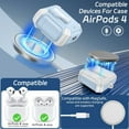 thumbnail image 2 of AirPods 4 Case,【Built-in Invisible Bracket】 Secure Lock Case [Compatible with MagSafe] for AirPods 4th Generation 2024 wiht Cleaning Kit,Auto-Open,Military Grade Protective, 2 of 6