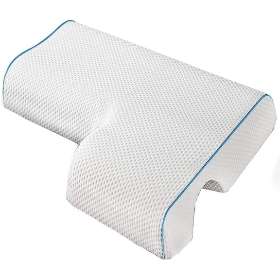 Arched Cuddle Pillow,Couples Pillow with Slow Rebound and Breathable Memory Foam,Couple Cuddle Sleep Pillow for Anti Pressure Hand (Left)