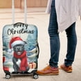 thumbnail image 4 of Merry Christmas Pitbull Enjoys Woofmas Winter Xmas Holiday Travel Luggage Cover Terrier Dog Lover Suitcase Dust Protective Decor - 02022, 4 of 5