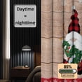 thumbnail image 3 of Christmas Santa Blackout Curtains for Bedroom/Living Room, Pinch Pleated Black Out Curtains, Xmas Tree Gnomes Snowflake Red Plaid Wood Room Darkening Window Drapes with Hooks 2 Panels, 39"x70", 3 of 8