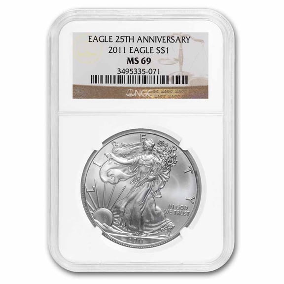2011 American Silver Eagle MS-69 NGC