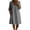 Gray Dress, variant on Guieoi Womens Dresses Plus Size Fashionable Casual Solid Color Cotton-Linen Blend V-Neck Long-Sleeve Pocket Dress Blue M