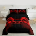 thumbnail image 2 of Manfei Teens Gamepad King Size Comforter Sets,Modern Gamer Bedding Comforter Set,Red Video Game Bedding Set For Boys Kids,Ultra Soft Home Decor Reversible,3-Piece, 2 of 8